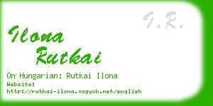 ilona rutkai business card
